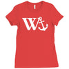 w anchor mens funny offensive Ladies Fitted T-Shirt
