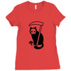 grim kitty Ladies Fitted T-Shirt