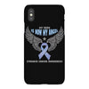 my hero is now my angel stomach cancer awareness iPhoneX Case