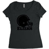 promo football Women's Triblend Scoop T-shirt