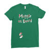 Muggle On Board Floral Ladies Fitted T-Shirt
