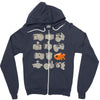 fisheye lens Zipper Hoodie