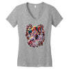 wicked jester skull Women's V-Neck T-Shirt