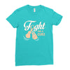 Fight For a Cure Uterine Cancer Awareness Ladies Fitted T-Shirt