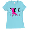 fuck cancer Ladies Fitted T-Shirt