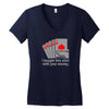 i bought this shirt with your money Women's V-Neck T-Shirt