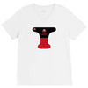 pool black red V-Neck Tee
