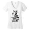 Fight Alone Avengers Women's V-Neck T-Shirt