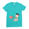 Cute Painter Ladies Fitted T-Shirt