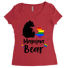 mama bear gay pride Women's Triblend Scoop T-shirt