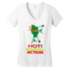 hot grill on grill action Women's V-Neck T-Shirt