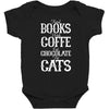 read books drink coffee eat chocolate pet cats Baby Bodysuit