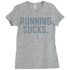 running sucks Ladies Fitted T-Shirt