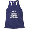 This Guy Loves Camping With His Friend Racerback Tank