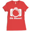 oh shoot camera Ladies Fitted T-Shirt