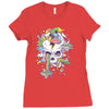 flying rainbow skull island Ladies Fitted T-Shirt