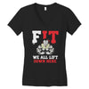 we all lift down here Women's V-Neck T-Shirt