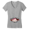 May Peeking Out Asian Baby Girl Women's V-Neck T-Shirt