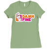 damn fine Ladies Fitted T-Shirt