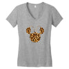 Minnie Mouse Leopard Women's V-Neck T-Shirt