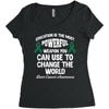 education is the most pwerful weapon you can use to change the world l Women's Triblend Scoop T-shirt