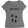Guess What Baby Inside Pregnancy Announcement Women's Triblend Scoop T-shirt