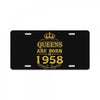 queens are born in 1958 License Plate