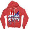 navy dad Zipper Hoodie