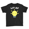 lit af kawaii light bulb Youth Tee