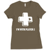 i'm with player two Ladies Fitted T-Shirt