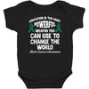education is the most pwerful weapon you can use to change the world l Baby Bodysuit