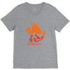 mega fire V-Neck Tee