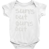 suns out guns out Baby Onesie