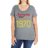 awesome since november 1970 Ladies Curvy T-Shirt