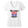 on a scale of one to america how free are you tonight Women's V-Neck T-Shirt