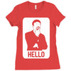 ashens hello Ladies Fitted T-Shirt