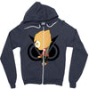 funny black gamming Zipper Hoodie