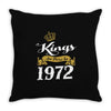kings are born in 1972 Throw Pillow