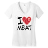 i love meat Women's V-Neck T-Shirt
