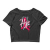 breast cancer awareness hope ribbon heart Crop Top