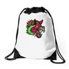 pink punk wolf Drawstring Bags