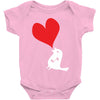 bird love heart animal graph note music party pop art gift Baby Onesie