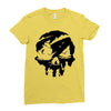 sea of theives skull Black Logo Ladies Fitted T-Shirt