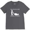 fat people are harder to kidnap funny V-Neck Tee