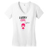 Lucky Girl (Lucky Girl - Lucky Guy Couples Design) Women's V-Neck T-Shirt