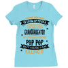 Super Cool Granddaughter Of A Freaking Awesome Pop Pop Ladies Fitted T-Shirt