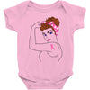 breast cancer girl power Baby Bodysuit
