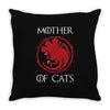 mother of cats Throw Pillow