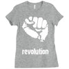 power to the people fist revolution Ladies Fitted T-Shirt