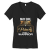 may girl is a perfect combination of princess and warrior Women's V-Neck T-Shirt